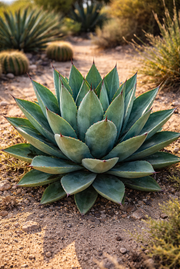 agave en el jardín desértico